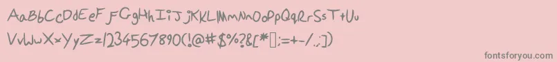 Ponellasfont Font – Gray Fonts on Pink Background