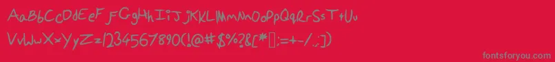 Ponellasfont Font – Gray Fonts on Red Background