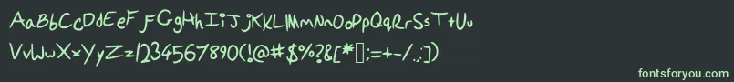 Шрифт Ponellasfont – зелёные шрифты на чёрном фоне