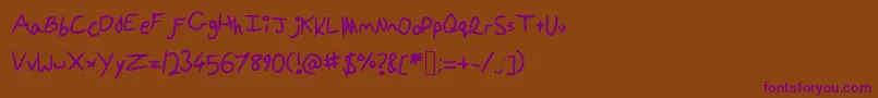 Шрифт Ponellasfont – фиолетовые шрифты на коричневом фоне