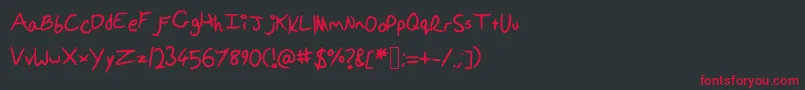Ponellasfont Font – Red Fonts on Black Background