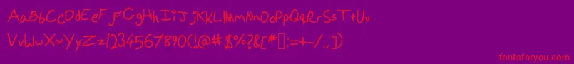 Police Ponellasfont – polices rouges sur fond violet