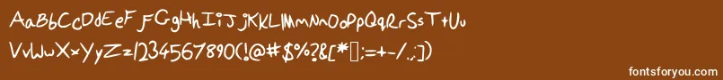 Шрифт Ponellasfont – белые шрифты на коричневом фоне
