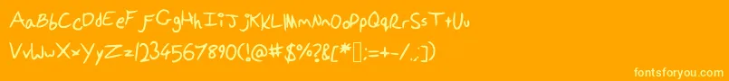Ponellasfont Font – Yellow Fonts on Orange Background