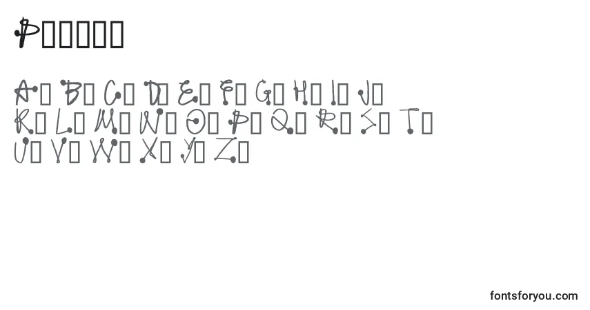 Schriftart Proton – Alphabet, Zahlen, spezielle Symbole