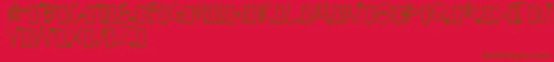 Police Proton – polices brunes sur fond rouge