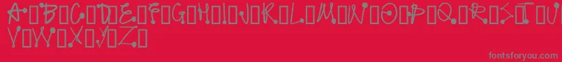 Proton Font – Gray Fonts on Red Background