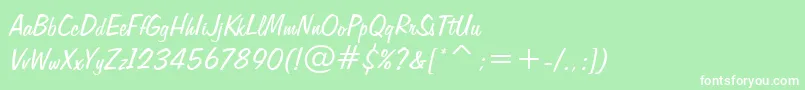 Freehand575Bt Font – White Fonts on Green Background