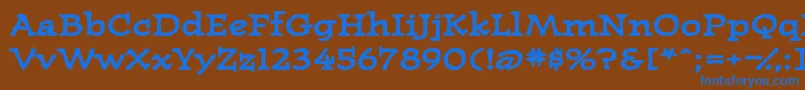 WesternpressexpandedsskBold Font – Blue Fonts on Brown Background