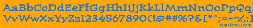 WesternpressexpandedsskBold Font – Blue Fonts on Orange Background