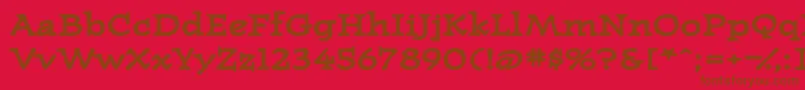 WesternpressexpandedsskBold Font – Brown Fonts on Red Background