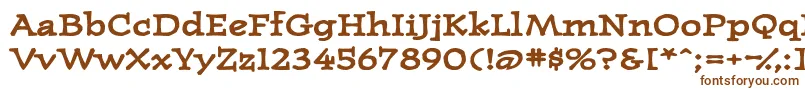 WesternpressexpandedsskBold Font – Brown Fonts on White Background