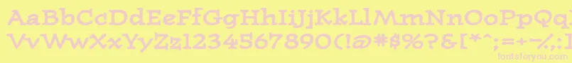 WesternpressexpandedsskBold Font – Pink Fonts on Yellow Background