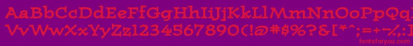 WesternpressexpandedsskBold Font – Red Fonts on Purple Background