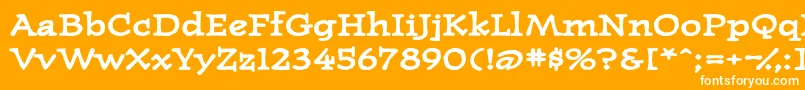 WesternpressexpandedsskBold Font – White Fonts on Orange Background
