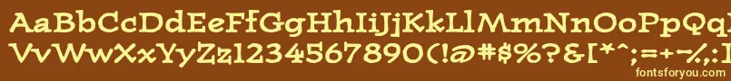 WesternpressexpandedsskBold Font – Yellow Fonts on Brown Background