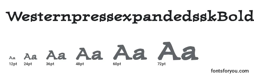 WesternpressexpandedsskBold Font Sizes