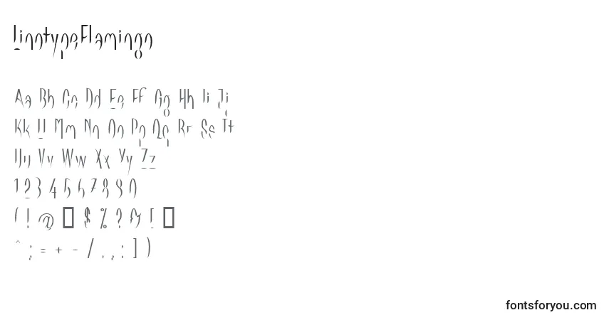 LinotypeFlamingo-fontti – aakkoset, numerot, erikoismerkit