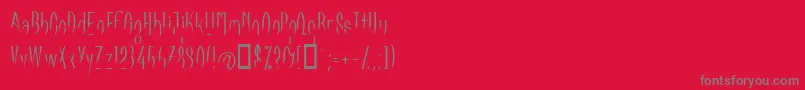 フォントLinotypeFlamingo – 赤い背景に灰色の文字