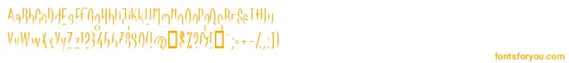 LinotypeFlamingo-Schriftart – Orangefarbene Schriften