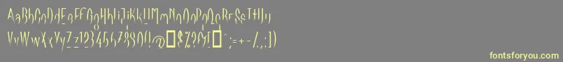 Шрифт LinotypeFlamingo – жёлтые шрифты на сером фоне