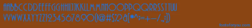 Шрифт PlaindbNormal – синие шрифты на коричневом фоне