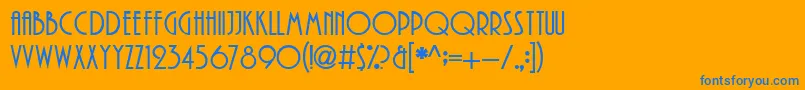 PlaindbNormal Font – Blue Fonts on Orange Background