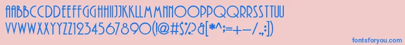 PlaindbNormal Font – Blue Fonts on Pink Background