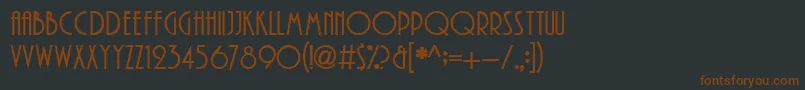 PlaindbNormal Font – Brown Fonts on Black Background