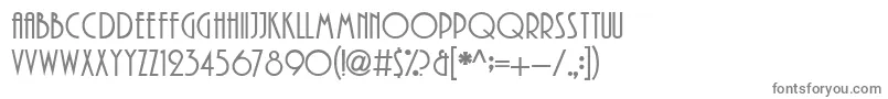 フォントPlaindbNormal – 白い背景に灰色の文字