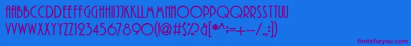 PlaindbNormal Font – Purple Fonts on Blue Background