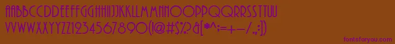 PlaindbNormal Font – Purple Fonts on Brown Background