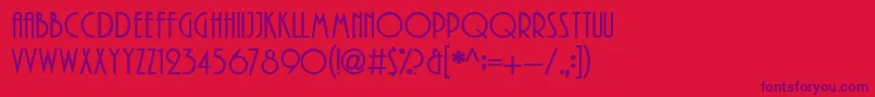 PlaindbNormal-Schriftart – Violette Schriften auf rotem Hintergrund