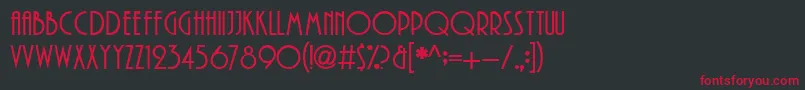 PlaindbNormal Font – Red Fonts on Black Background