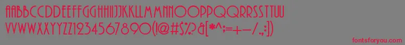 PlaindbNormal Font – Red Fonts on Gray Background