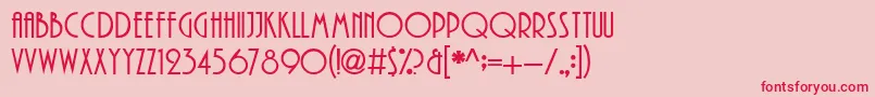 PlaindbNormal Font – Red Fonts on Pink Background