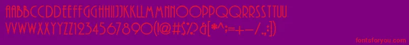 PlaindbNormal Font – Red Fonts on Purple Background