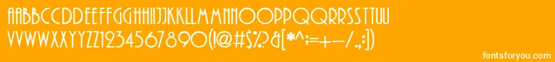 PlaindbNormal Font – White Fonts on Orange Background