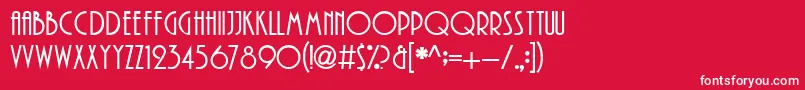 PlaindbNormal Font – White Fonts on Red Background