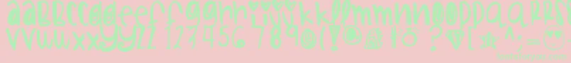 Watermelonsundae Font – Green Fonts on Pink Background