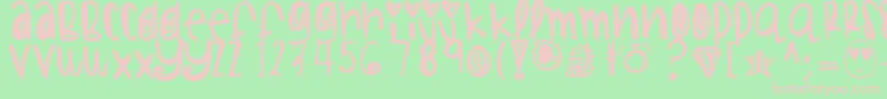 Watermelonsundae Font – Pink Fonts on Green Background