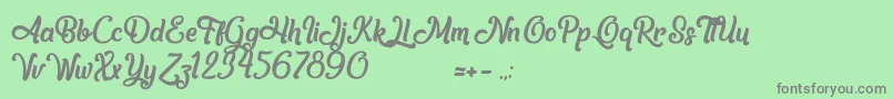 AnotherDayInParadise Font – Gray Fonts on Green Background