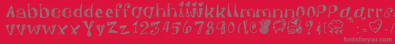 Springfunvibes Font – Gray Fonts on Red Background