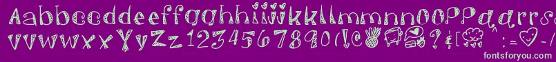 Springfunvibes Font – Green Fonts on Purple Background