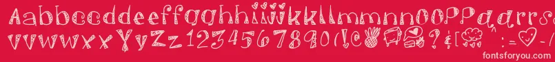 Springfunvibes Font – Pink Fonts on Red Background