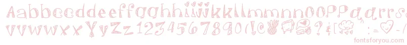 フォントSpringfunvibes – 白い背景にピンクのフォント