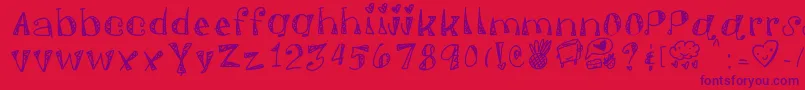 Springfunvibes Font – Purple Fonts on Red Background