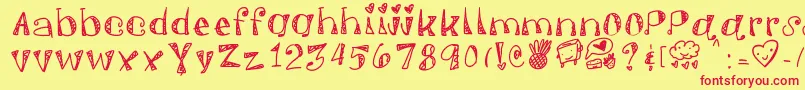 Springfunvibes Font – Red Fonts on Yellow Background