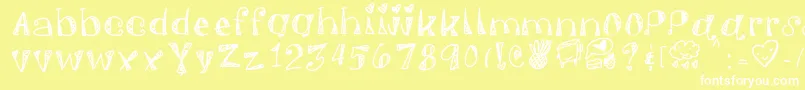 Springfunvibes Font – White Fonts on Yellow Background