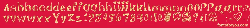 Springfunvibes Font – Yellow Fonts on Red Background